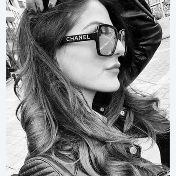 CHANEL Accessories - CHANEL BLACK SUNGLASSES CH5408A 622/S4 OVERSIZED GOLD LETTERS